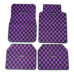 Tomu Purple Checker Floor Mats - Tokyo Tom's