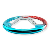 Tomu Red & Blue Chrome with Chrome Spoke Steering Wheel