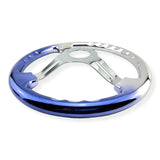 Tomu Silver and Blue Chrome with Chrome Spoke Steering Wheel