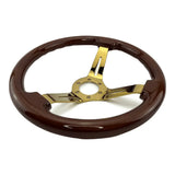 Tomu Sugo Wood with Gold Spoke Steering Wheel