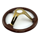 Tomu Sugo Wood with Gold Spoke Steering Wheel