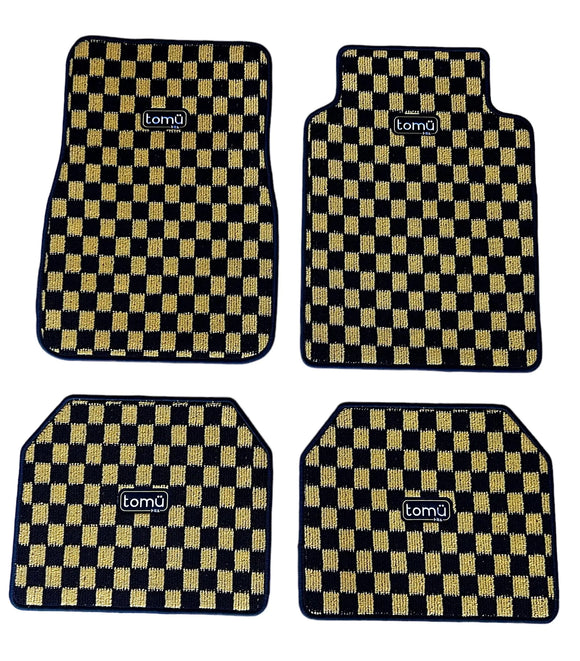 Tomu Yellow Checker Floor Mats - Tokyo Tom's