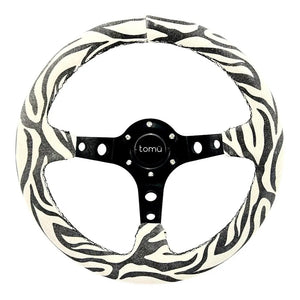 Tomu Zebra Suede Leather Steering Wheel