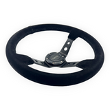 Tomu Ebisu Black Spoke with Black Suede Steering Wheel
