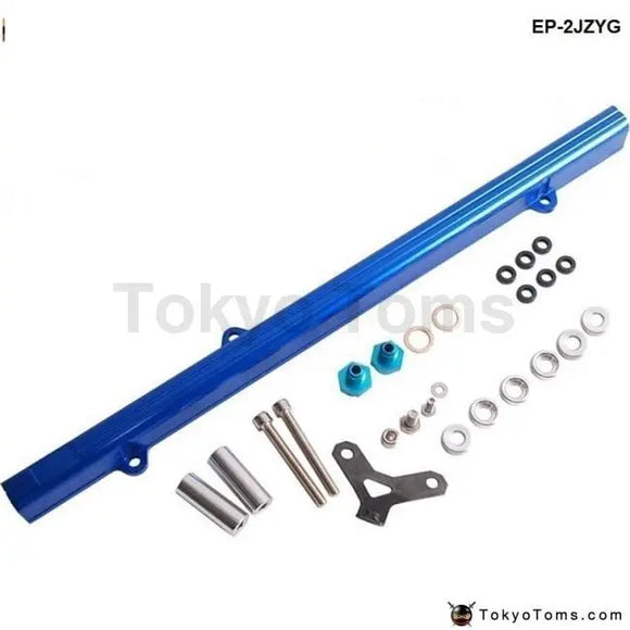 Toyota 2Jz Aluminium Billet Top Feed Injector Fuel Rail Turbo Kit Blue High Quality - Tokyo Tom's