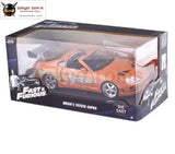 Toyota Supra Orange 1995 Diecast 1:24 Brian's Model Car