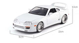 Toyota Supra White 1995 Diecast 1:24 Model Car - Tokyo Tom's