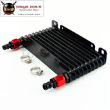 0-An 32mm 10 Row Engine/Transmission Racing Coated Aluminum Oil Cooler+Fitting