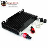 0-An 32mm 10 Row Engine/Transmission Racing Coated Aluminum Oil Cooler+Fitting