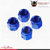 4Pcs Aluminum 8-An An8 Adapter Female Flare End Cap / Plug / Tube Nut Fitting Blue