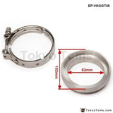 Gt45 T304 Stainless Steel V-Band Turbo/Turbocharger Downpipe Clamp+Flange - Tokyo Tom's