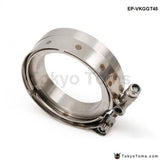 Gt45 T304 Stainless Steel V-Band Turbo/Turbocharger Downpipe Clamp+Flange - Tokyo Tom's