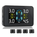 Tyre-Tire Pressure Monitoring System Cigarette Lighter Plug TPMS LCD Display 4 External Sensors (D9 TPMS)