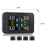 Tyre-Tire Pressure Monitoring System Cigarette Lighter Plug TPMS LCD Display 4 External Sensors (D9 TPMS)