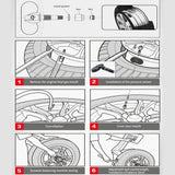 Tyre-Tire Pressure Monitoring System Cigarette Lighter Plug TPMS LCD Display 4 External Sensors (D9 TPMS)