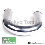 2Pcs/Unit 51Mm 2" 180 Degree Aluminum Turbo Intercooler Pipe Tube Piping L:450 Mm For VW Passat For Audi - Tokyo Tom's