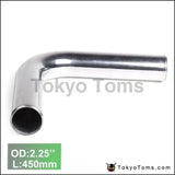 2Pcs/Unit 57Mm 2.25" 90 Degree Aluminum Turbo Intercooler Pipe Tube Piping L:450Mm For VW Golf Gti Mk3 Vr - Tokyo Tom's