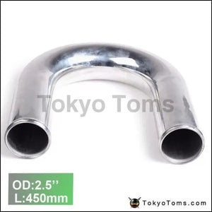 2Pcs/Unit 63Mm 2.5" 180 Degree Aluminum Turbo Intercooler Pipe Tube Piping L:450Mm For VW Passat Audi A4 - Tokyo Tom's