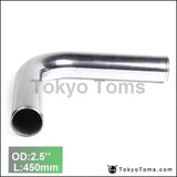 2Pcs/Unit 63Mm 2.5" 90 Degree Aluminum Turbo Intercooler Pipe Tube Piping L:450Mm For BMW Mini Cooper Jcw - Tokyo Tom's