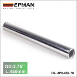 2Pcs/Unit 70Mm 2.75" Straight Aluminum Turbo Intercooler Pipe Tube Piping Length 450 Mm For BMW F10