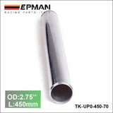 2Pcs/Unit 70Mm 2.75" Straight Aluminum Turbo Intercooler Pipe Tube Piping Length 450 Mm For BMW F10