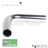 2Pcs/Unit 76Mm 3" 90 Degree Aluminum Turbo Intercooler Pipe Tube Piping L:450Mm For BMW Mini Cooper S R53 - Tokyo Tom's