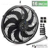 Universal 12V 16" Electric Fan S Blades Radiator Cooling Fan - Tokyo Tom's