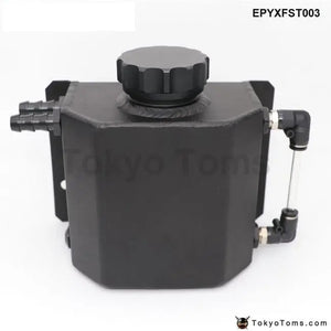 Universal 1L Alloy Aluminium Engine Oil Catch Can Breather Tank Radiator Overflow Tank EPYXFST003 - Tokyo Tom's