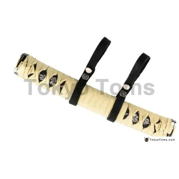 Universal 20cm JDM Samurai Roof Tsurikawa Handle Beige +Black