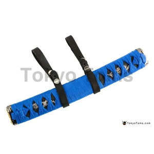 Universal 20cm JDM Samurai Roof Tsurikawa Handle Blue +Black