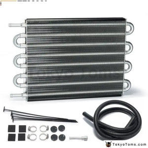 Universal 8 Row Aluminum Remote Transmission Oil Cooler Auto Manual Radiator Converter - Tokyo Tom's