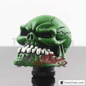 Universal Teeth Skull Green Gear Shifter