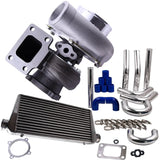 Universal Turbocharger GT35 GT3582 Turbo + 2.5" 64mm Intercooler Pipe Kit + 600x300x76 Intercooler - Tokyo Tom's