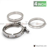 4" Exhaust Stainless Universal V-Band Clamp And Flange Kit V Band / V Band - Tokyo Tom's