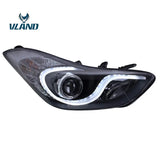 Vland Factory Car Accessories Head Lamp for Hyundai Elantra 2011-2015 LED Head Light with DRL H7 Xenon Bulb - Tokyo Tom's