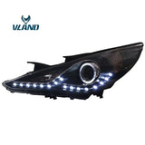 Vland Factory Car Accessories Head Lamp for Hyundai Sonata 2011-2016 LED Head Light with Angel Eyes - Tokyo Tom's