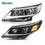 Vland Factory Car Accessories Head Lamp for Toyota Camry 2012 2013 2014 Head Light with Day Light H7 Xenon Bulb - Tokyo Tom's