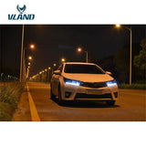 Vland Factory Car Accessories Head Lamp for Toyota Corolla 2014-2016 LED Head Light Plug and Play Design - Tokyo Tom's