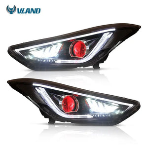 Vland Factory Car Accessories for Led Head Lamp for Hyundai Elantra 2012-2015 with Demon Eye Head Light - Tokyo Tom's