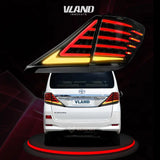 Vland LED Tail Lights For Toyota Alphard 2008-2014 Red Lens Rear Lamp Assembly Custom - Tokyo Tom's