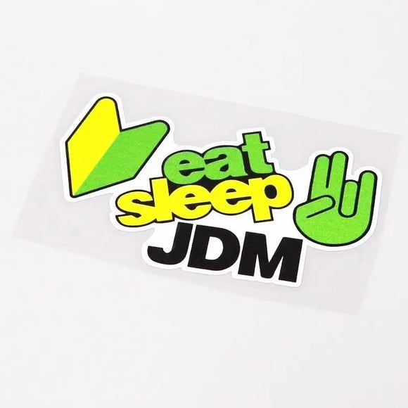 Wakaba Leaf eat sleep JDM Shocker Decal Sticker - Tokyo Tom's