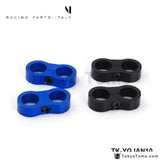 3 Blue (Black) Universal- An10 Billet Oil/Fuel/Water Hose Turbo Separator Divider Clamp - Tokyo Tom's