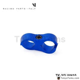 3 Blue (Black) Universal- An10 Billet Oil/Fuel/Water Hose Turbo Separator Divider Clamp - Tokyo Tom's