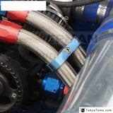 3 Blue (Black) Universal- An10 Billet Oil/Fuel/Water Hose Turbo Separator Divider Clamp - Tokyo Tom's