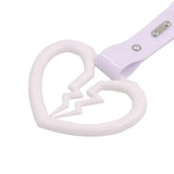 White Broken Heart Tsurikawa White PVC Strap