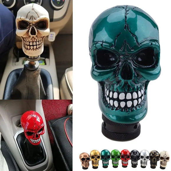 Wicked Carved Skull Head Shape Gear Shifter Black - Tokyo Tom's