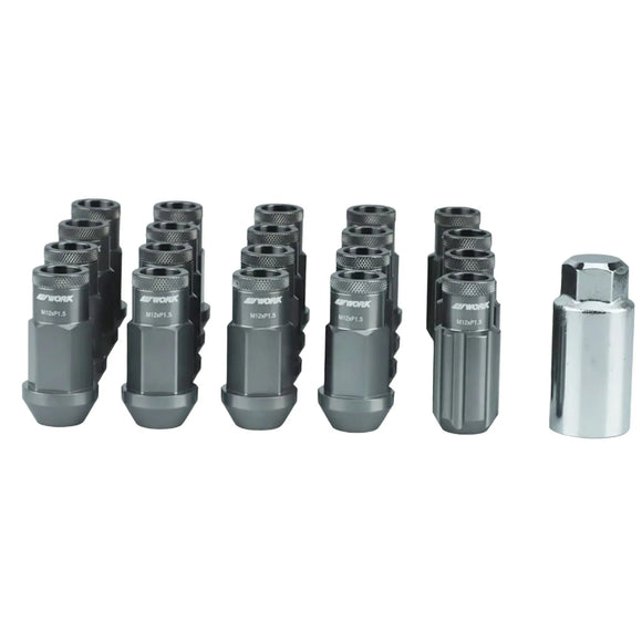 Work Anti-Theft Forged Lug Nuts (Grey)