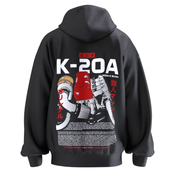 Honda K20A Engine - Unisex Hoodie - Car Enthusiast - Drifting Drag JDM