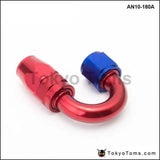 10pcs /set 180Degree High Performance AN10 Hose End Fitting Aluminum oil cooler hose fitting  AN10-180A