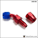 10pcs /set 45 Degree AN6 Aluminum Oil cooler Hose Fitting Fuel Push-On Hose End fittings Adaptor AN6-45A